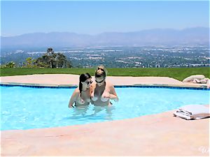 Shyla Jennings and Ryan Ryans after pool labia party